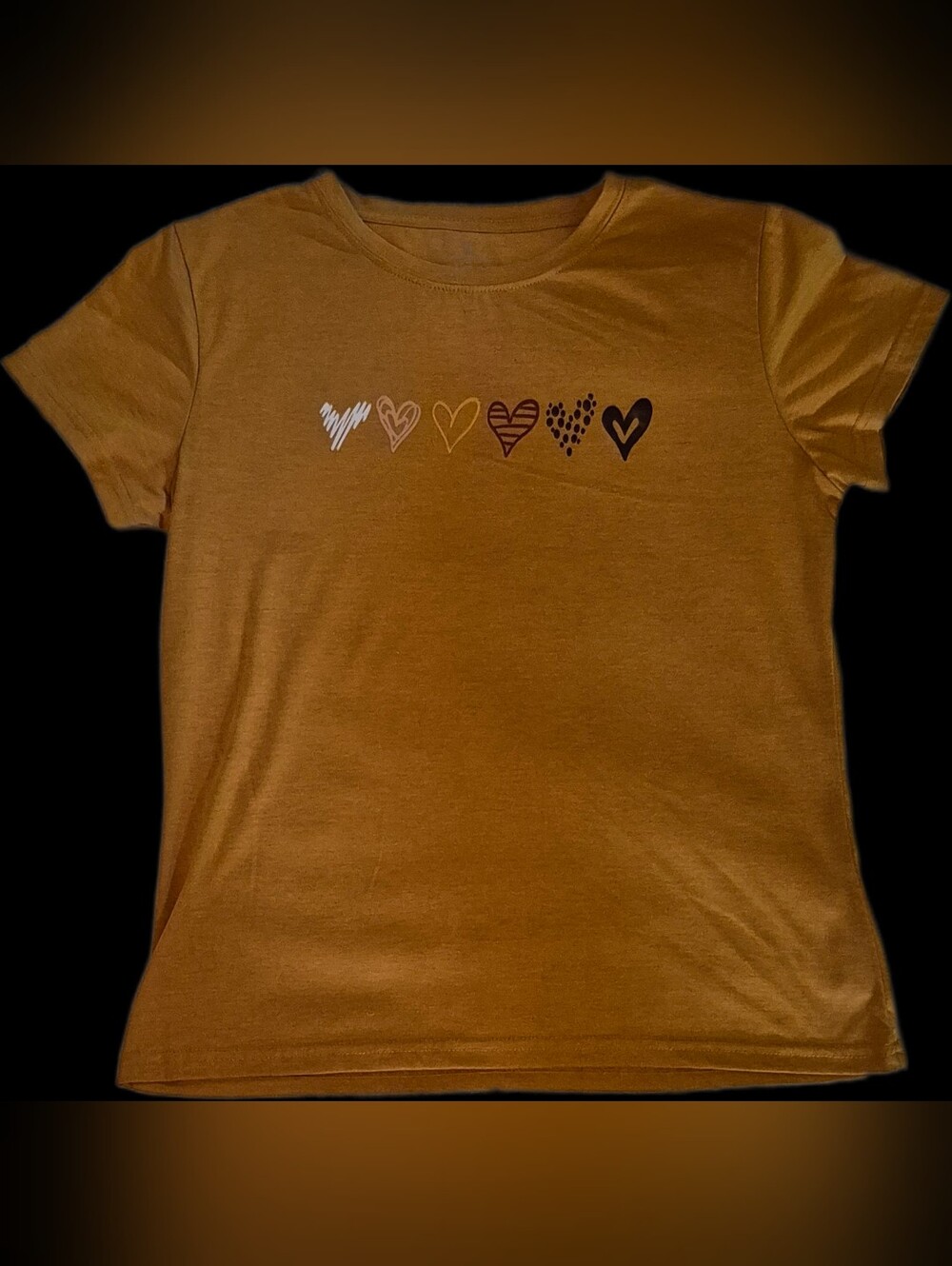 Kids Heart Graphic Tee - Mustard